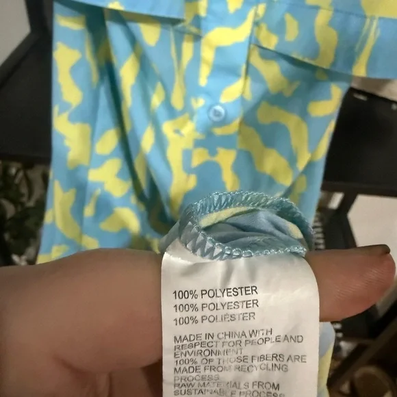 Derek Lam Blue and Yellow Maxi Dress - Picture 7 of 10